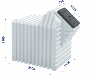 Погреб с наклонным люком  2500-Б