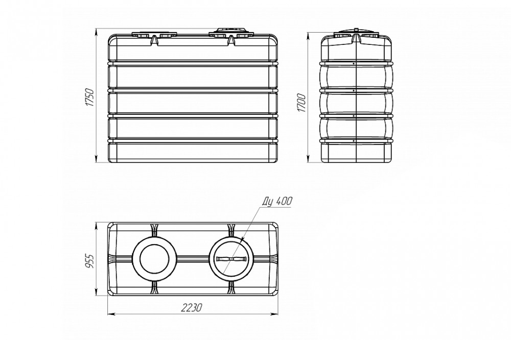 Емкость K 3000 л в обрешетке