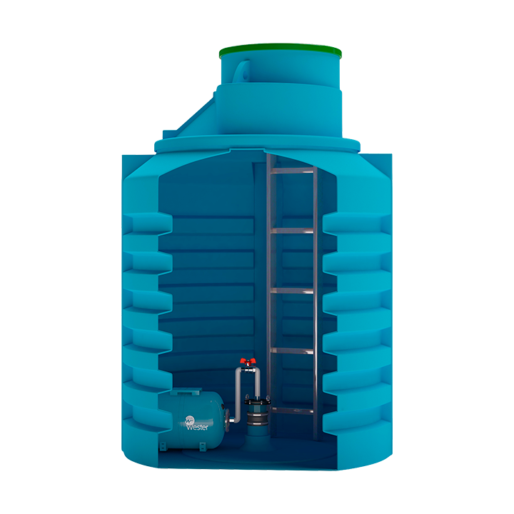 Пластиковый кессон 3м3 (для обсадной трубы 125-133мм.)