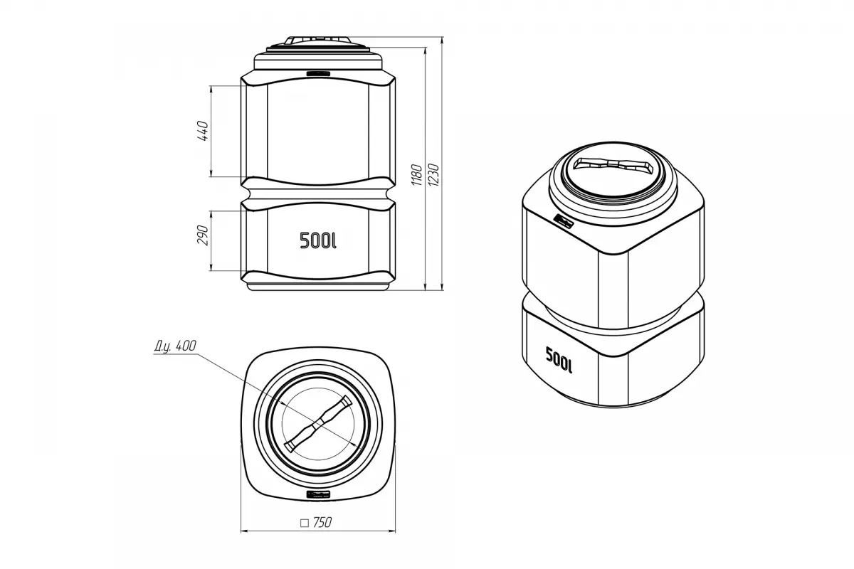 Емкость L 500л