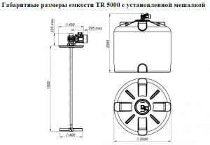 Емкость КАС 5000 TR с лопастной мешалкой для КАС 