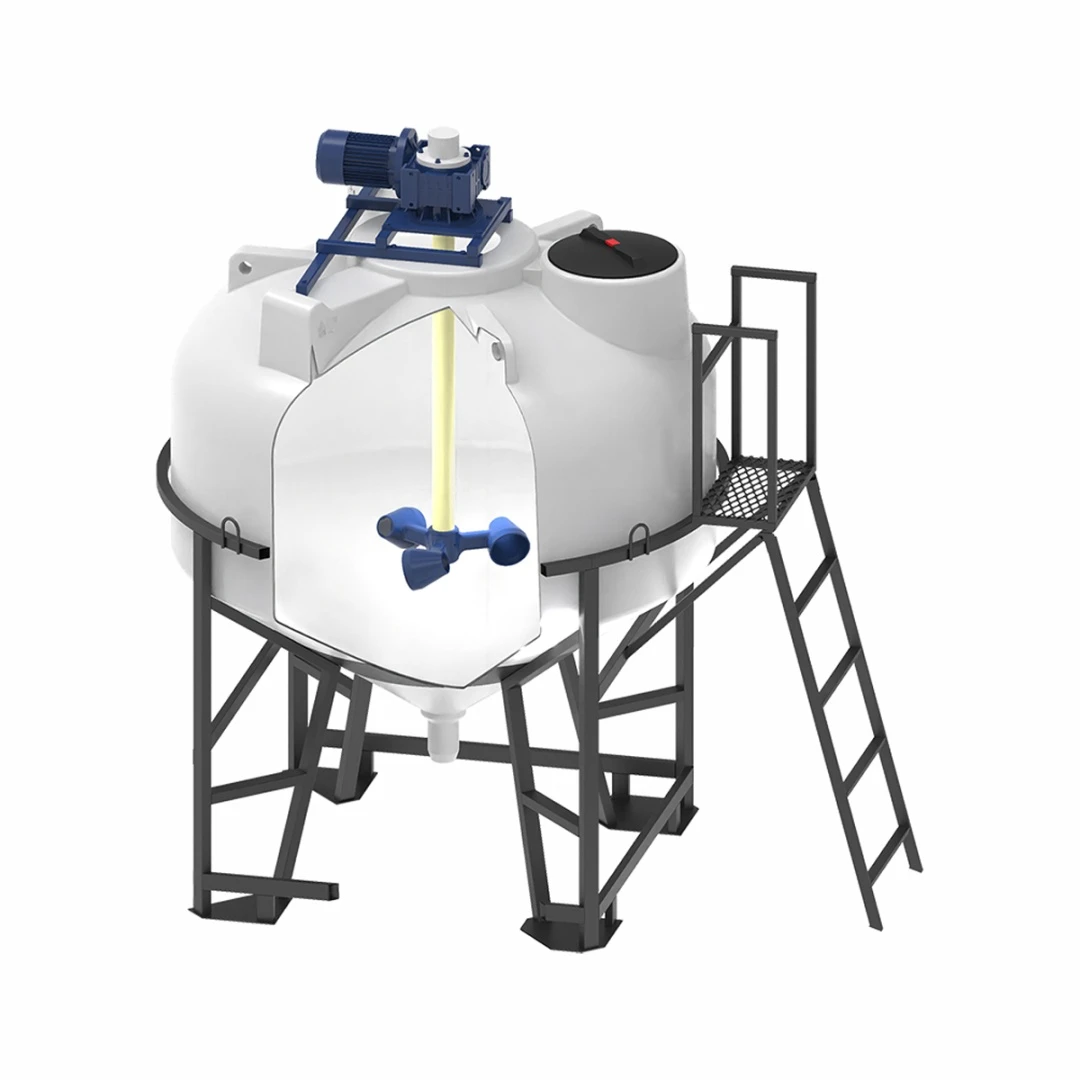 Емкость ЦКТ 3000 в обрешетке с мешалкой для вязких до 8 Ра/с