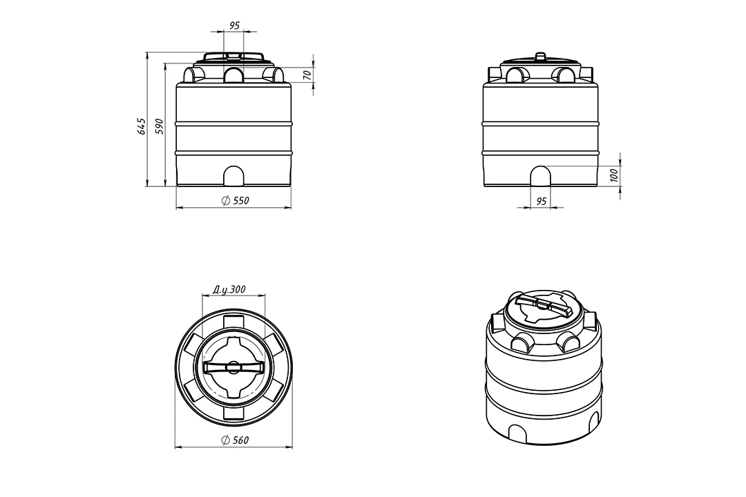 Емкость ЭВЛ-Т 100 л 