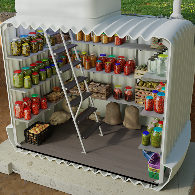 Погреб ЕВРОПЛАСТ 8000 доска террасная максимальная комплектация