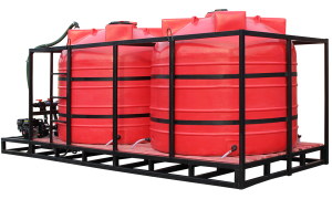 Мобильный растворный узел vert 2х 5000 T red,миксер пластик 300 л.