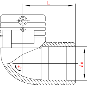 Отвод 90° электросварной D 315 SDR 11 