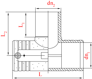 Тройник электросварной равнопроходной D 110X40X110 SDR11 (PN10/PN16) 